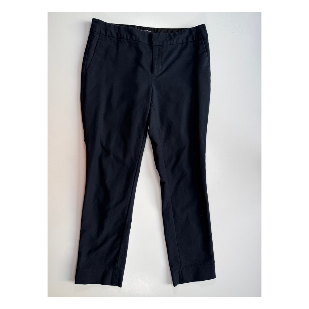 BANANA REPUBLIC Hampton Fit Straight Crop Pant Womens 4 (29x25) Blue Stretch